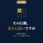 行動をABCDに振り分ける優先順位のワーク